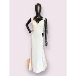 Silk/Lace Open Back Chapel - Jim Helm Wedding Gown